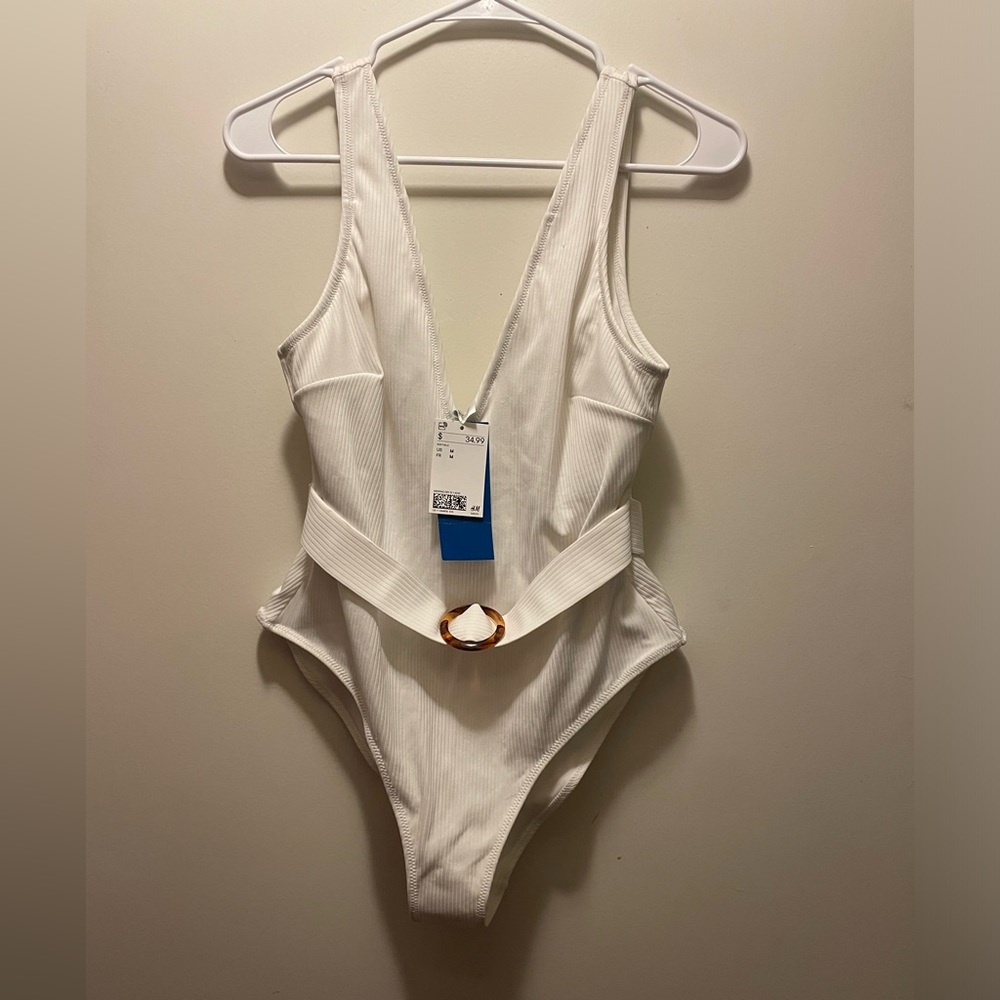 White one piece swimsuit